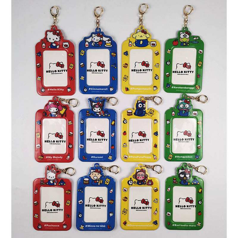 Hello Kitty 50th Anniversary Sanrio Kuormi Melody Keroppi Cinnamoroll PetaPeppy Card Holder Keychain
