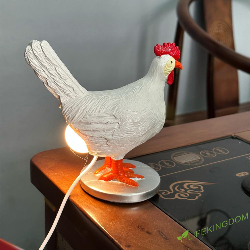 โคมไฟกลางคืน LED รูปไก่ ไข่ พร้อมก้น ชาร์จ USB สําหรับตกแต่งข้างเตียง [LifeKingdom.th]
