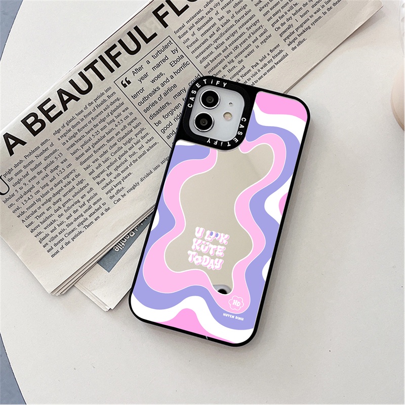 Casetify X You Look เคสโทรศัพท์มือถือ PC แข็ง กันกระแทก กรอบหยัก สีดํา สีเงิน สําหรับ iPhone 15 14 13 12 11 Pro MAX IX XS MAX XR 6 6s 7 8 Plus