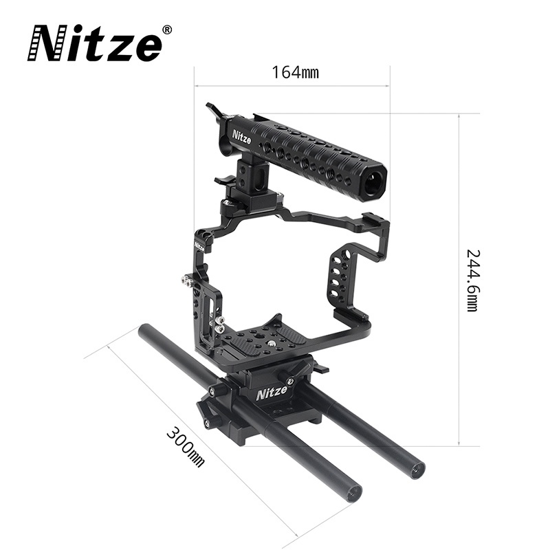 Nitze Nicai Panasonic GH5/GH5S SLR ชุดกรงกระต่าย อุปกรณ์เสริมถ่ายภาพ PTK01