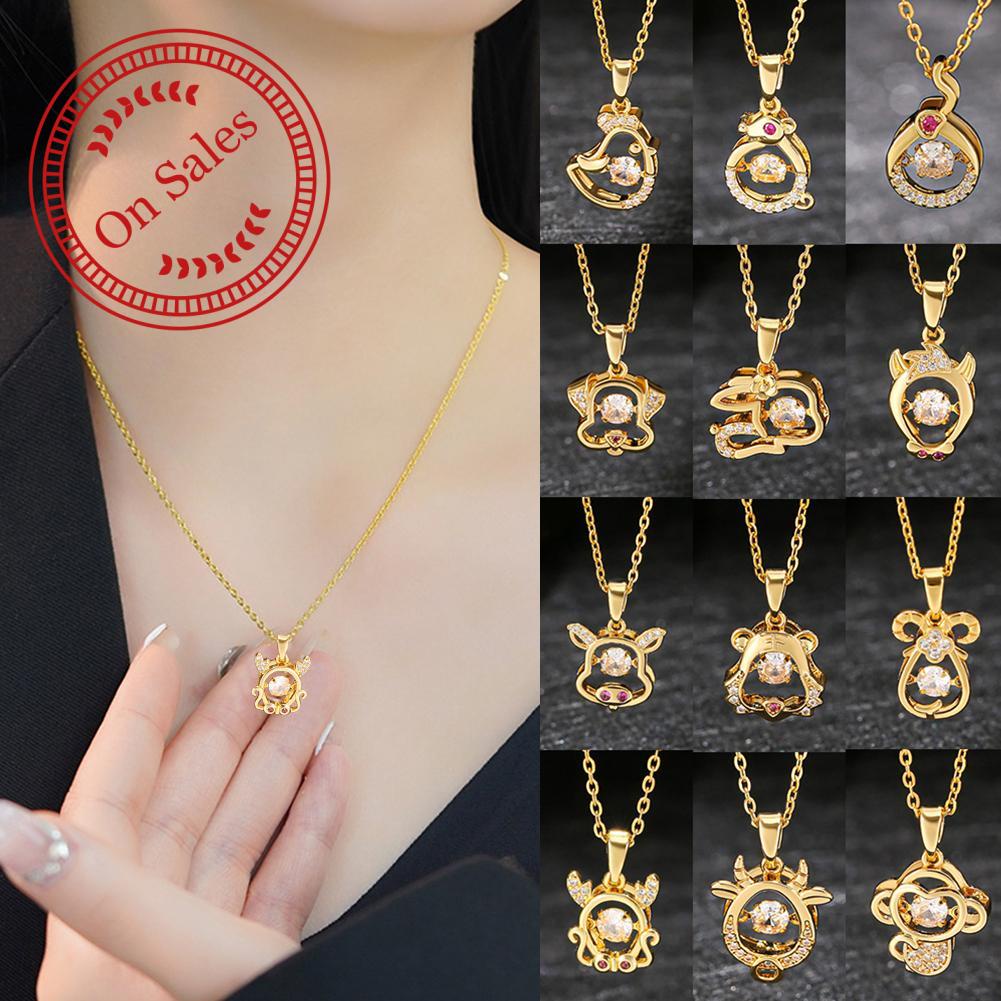 Limerence สร้อยคอโซ่ จี้ราศีสัตว์น่ารัก แฟชั่น R4Q8