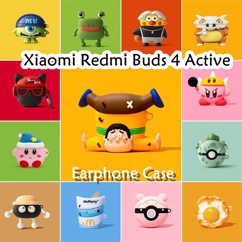 【imamura】นําไปใช้กับ Xiaomi Redmi Buds 4 Active เคส Case เคสหูฟัง รูปทรงสามมิติน่ารัก ซิลิโคนนุ่ม เคส เคสหูฟัง