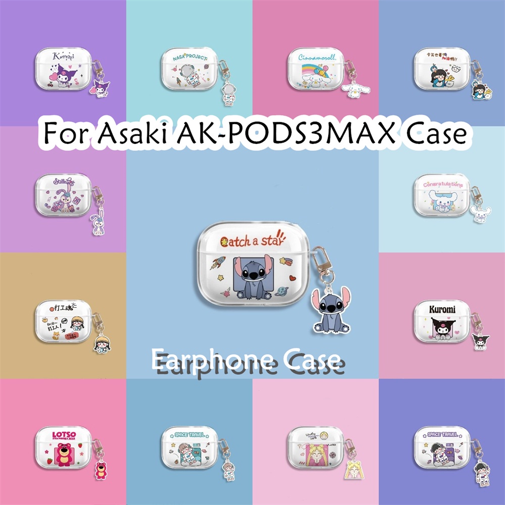 【3Cideas】เคสหูฟังแบบนิ่ม ใส ลายการ์ตูน สําหรับ Asaki AK-PODS3MAX