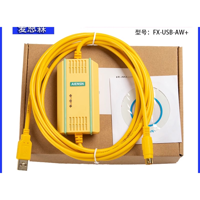 สายเคเบิลโปรแกรมมิ่ง FX3U 3G PLC FX-USB-AW สําหรับ Mitsubishi PLC