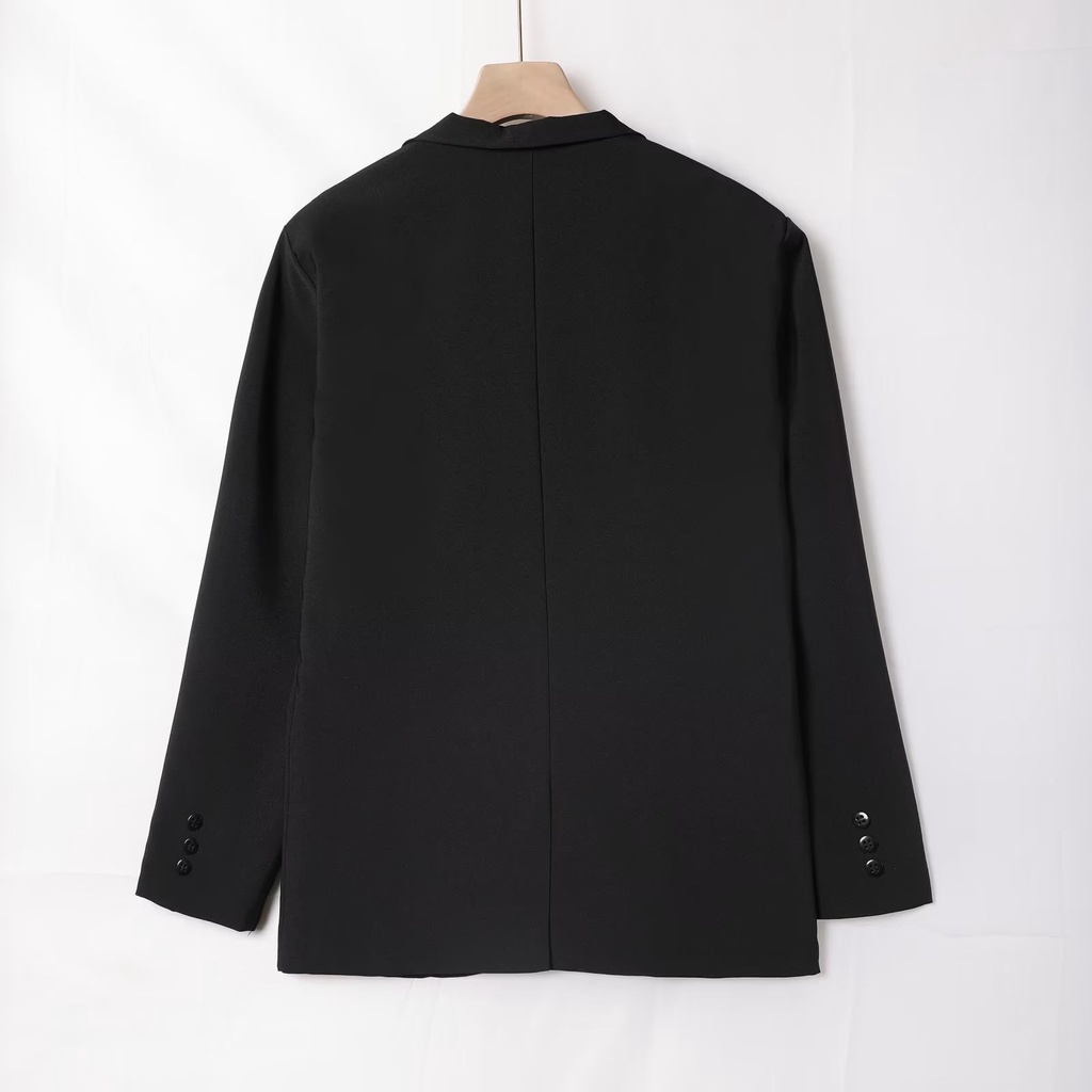 ห้องโดยสารแฟชั่นธุรกิจอย่างเป็นทางการคุณภาพสูงแต่งงานชุดสูทสีดําเสื้อเบลเซอร์สํานักงานสําหรับผู้ชาย4สี - รูปที่ 6