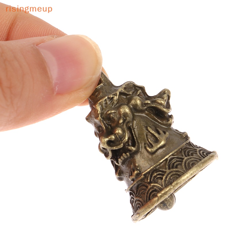 [เพิ่มขึ้น] โลหะผสมย้อนยุคสามสิงโตกระดิ่งลมจี้รถประติมากรรมโบราณอธิษฐานเจ้าแม่กวนอิมฮวงจุ้ย - รูปที่ 2