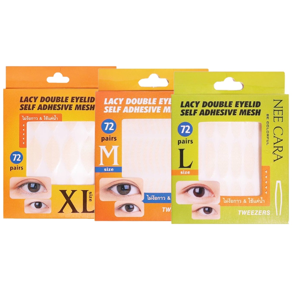 Nee Cara Lacy Double Eyelid Self Adhesive Mesh #N536 : นีคาร่า ตาข่าย ติดตา2ชั้น แบบใช้น้ำ x 1 ชิ้น beautybakery