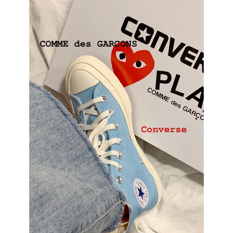 PLAY COMME DES GARCONS x CONVERSE CHUCK TAYLOR ALL STAR 1970s Stylish Classic Retro High Cut Canvas