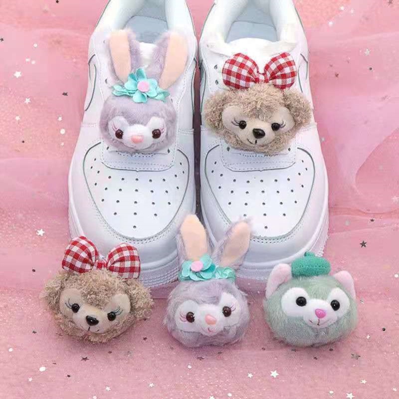 ตุ๊กตาเชือกผูกรองเท้า หัวเข็มขัดตกแต่ง Star Dew หัวเข็มขัดรองเท้า Shirley Rose การ์ตูนน่ารักเข็มกลัด