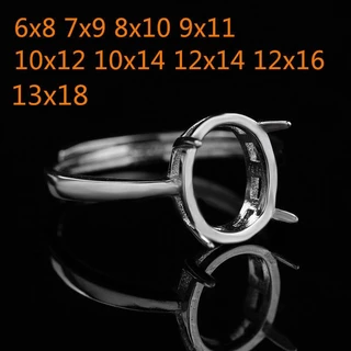 Dy แหวนเงิน S925 ฝังหินเปล่า เรียบง่าย สไตล์คลาสสิก diy สําหรับส่งฟรี