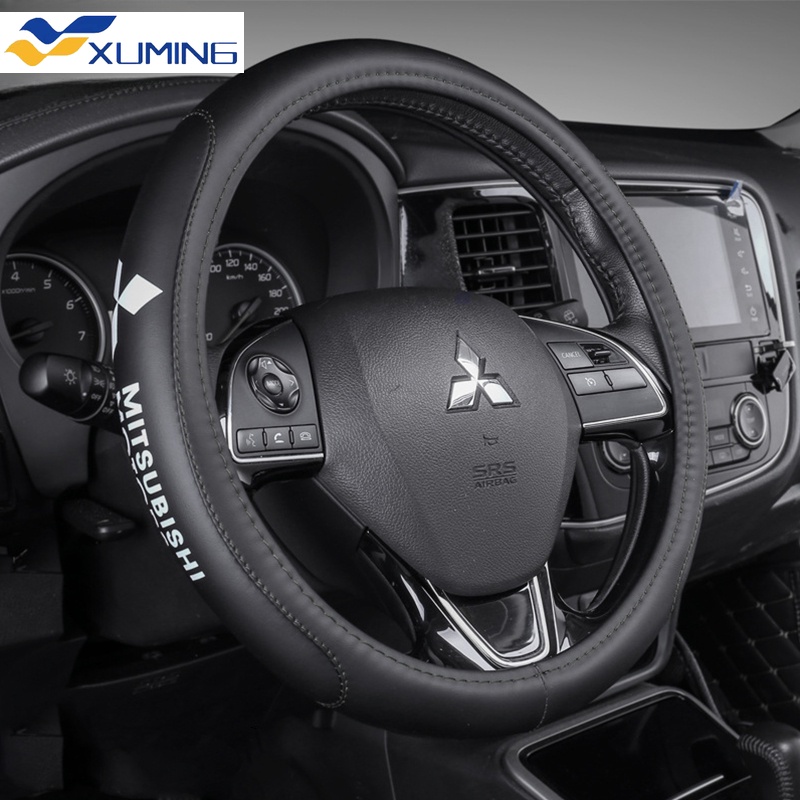 Xm ปลอกหนังหุ้มพวงมาลัยรถยนต์ กันลื่น 38 ซม. สําหรับ Mitsubishi Xpander Mirage G4 L300 Pajero Mirage Montero Sport