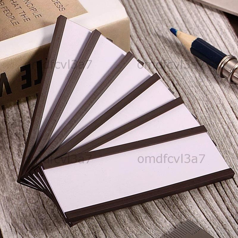 【omdfcvl3a7】ที่ใส่ป้ายฉลากแม่เหล็ก พร้อมที่ใส่บัตร แม่เหล็ก พลาสติกใส 1x3 นิ้ว 30 ชิ้น