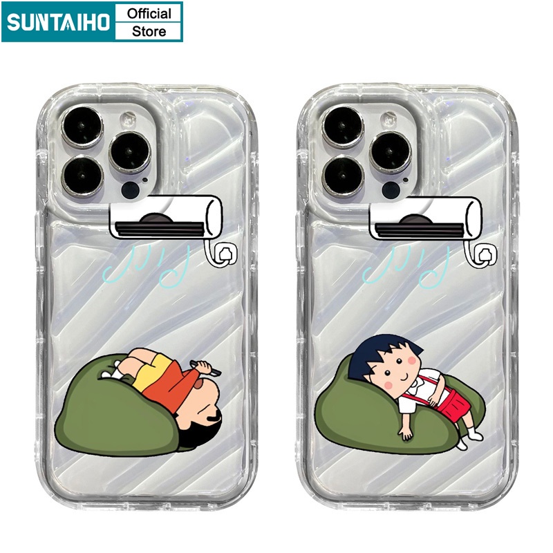 Suntaiho เคสไอโฟน เคสโทรศัพท์มือถือแบบนิ่ม TPU ใส กันกระแทก ลายการ์ตูนญี่ปุ่นน่ารัก แฟชั่น สําหรับ Iphone 15 14 12 13 11 Pro Max IP 7 8 Plus Iphon X Xs XR Xs Max