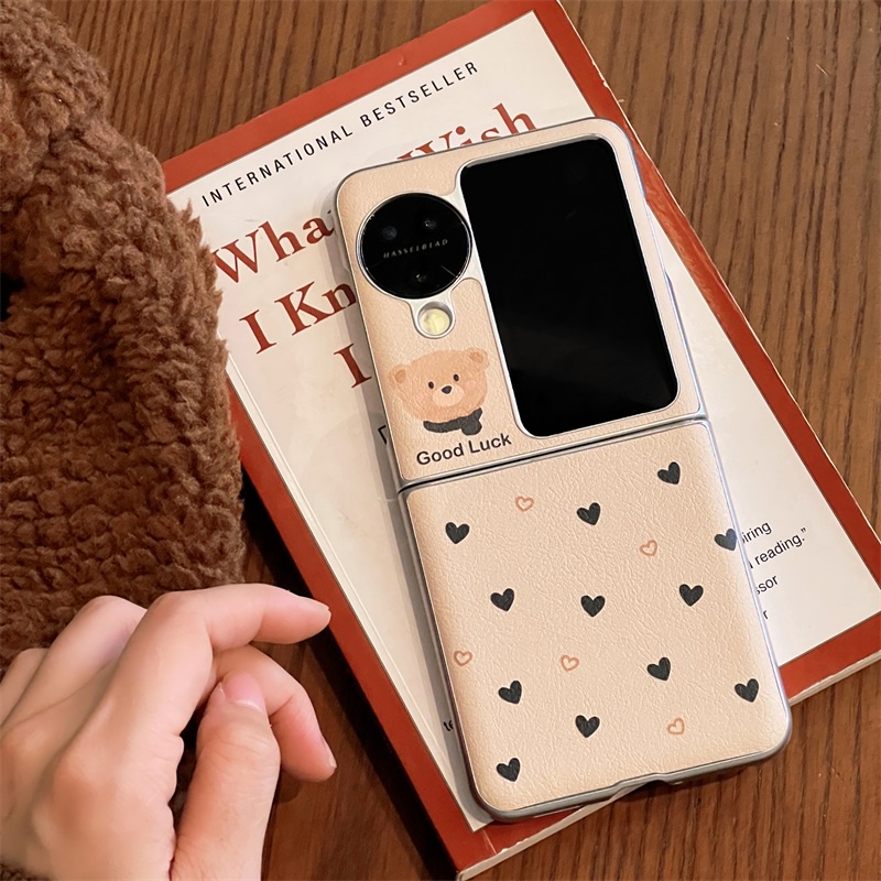 OPPO FIND N3 FLIP เคสโทรศัพท์ OPPO FIND N2 FLIP แฟชั่นส่วนบุคคล Electroplated Lambskin Milk Coffee L