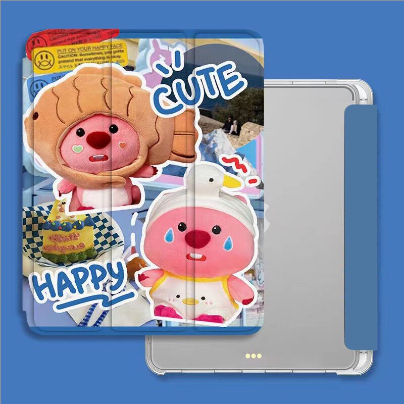 เคสไอแพด สําหรับ Air5/Air3/Air4+Pro11+mini6/mini4/mini5+Air1/2 gen10/gen7/gen8/gen5 ลูกหมูน้อยน่ารัก ราคา ถูกที่สุด ดีลบีเคเค แกลเลอรีภาพที่ 4