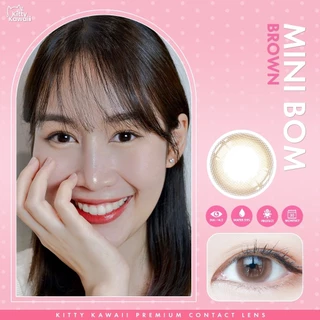 คอนแทคเลนส์(มินิ) Mini Bom Brown / Gray / Black (Kitty Kawaii) ⭐️ลายฮิต ขายดีมาก กรองแสงกันยูวี
