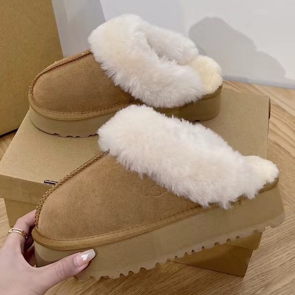 Ugg ใหม่ รองเท้าบูทหิมะ ผ้าฝ้าย แบบหนา ให้ความอบอุ่น 2022
