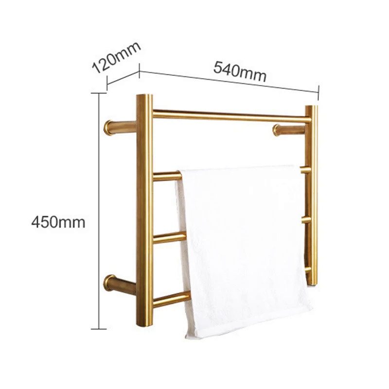 ！#@Golden Bathroom Electric Towel Rack Thermostatic  Warmer Heat Towel Rack Bathroom heater Cloth Dr