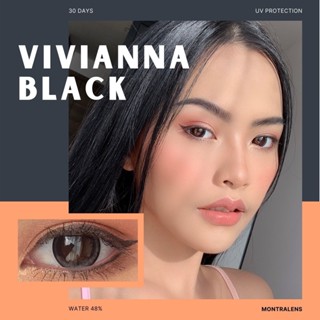 คอนแทคเลนส์(บิ๊กอาย) Vivianna Black (Montra) ⭐️ลายฮิต ขายดีม…