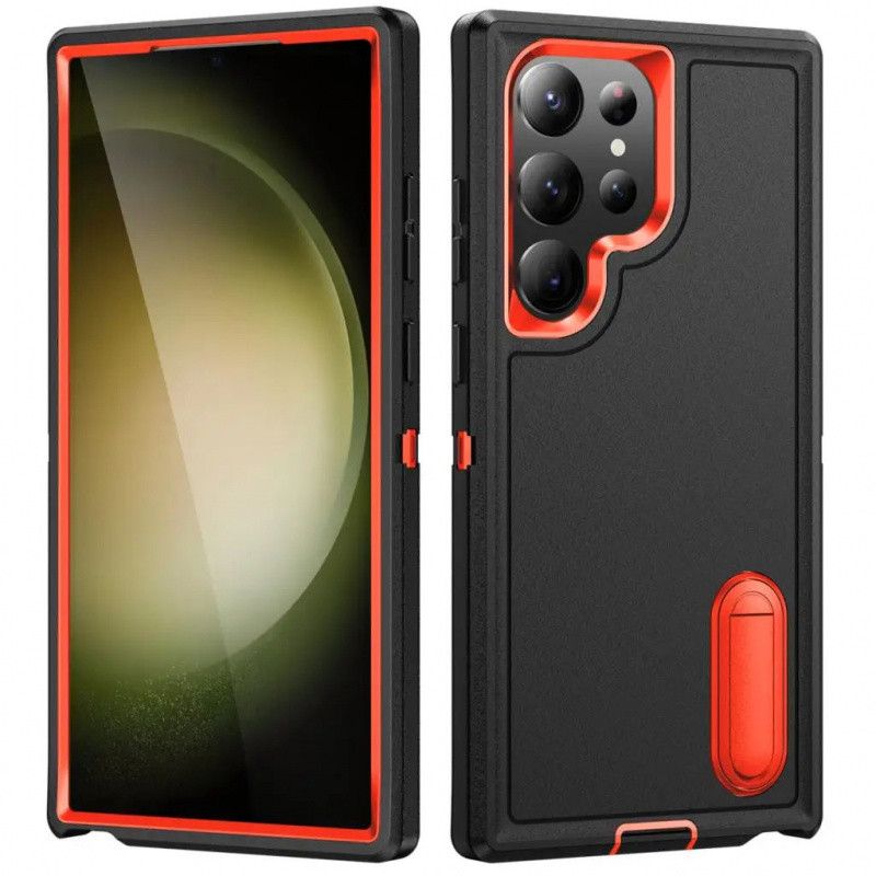 เคสโทรศัพท์เกราะกันกระแทกทหาร ขาตั้งที่มองไม่เห็น สำหรับ Samsung Galaxy S25 Ultra S24 S23 S22 Ultra Plus S23FE 360 °   ปกหลังแข็งแบบไฮบริดเคลือบด้านป้องกันเต็มรูปแบบ - รูปที่ 7