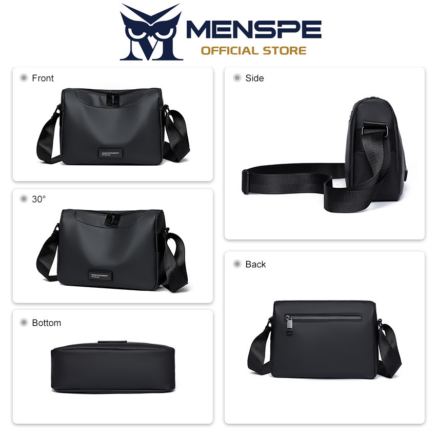 Menspe Mens กระเป๋าสะพาย Simple Cross Body กระเป๋า Casual น้ําหนักเบา Messenger กระเป๋าโทรศัพท์ขนาดใหญ่ความจุกันน้ํา Leisure Sport Street กระเป๋า