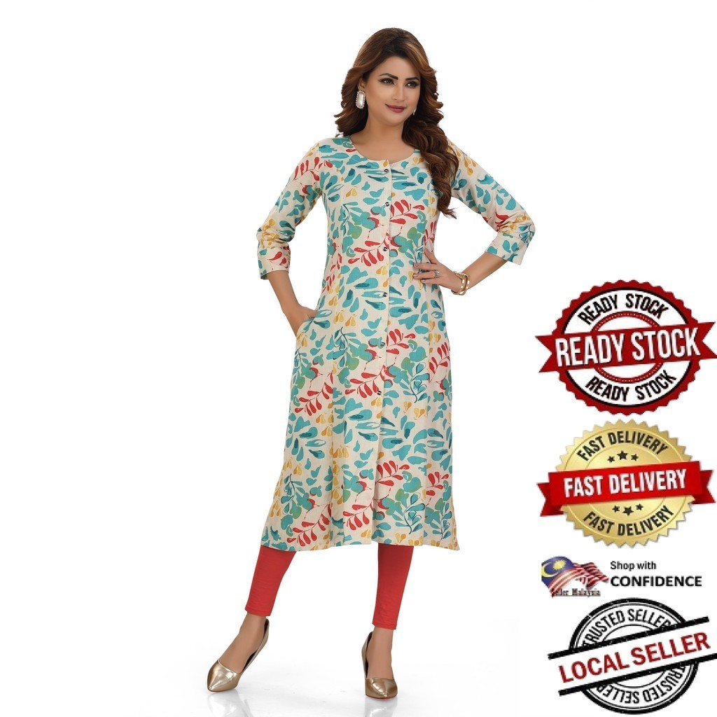 Kurti Indian Women Kurtis Top Saree Sari Punjabi Suit Readymade Kurti UD1912PG