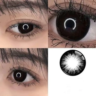 คอนแทคเลนส์ บิ๊กอาย ลายเกร็ดหิมะ เกร็ดน้ำแข็ง รุ่น Shimmer/Icy-x สีดำ/Black มีค่าสายตา (0.00)-(-10.00)