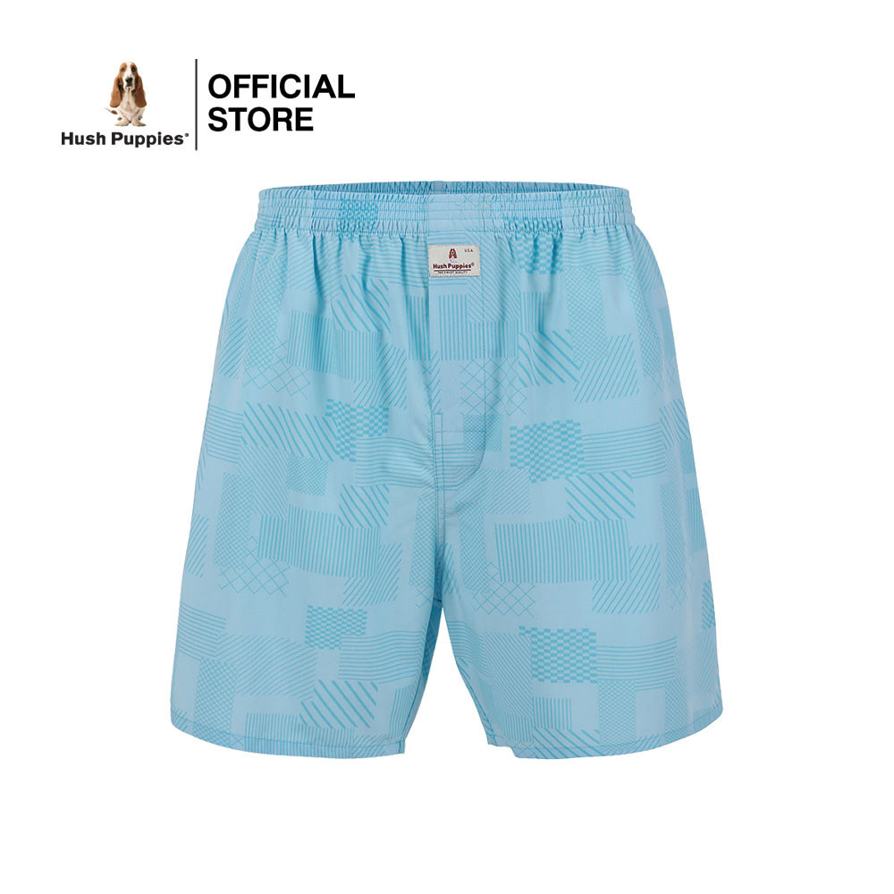 Hush puppies Underwear กางเกงบ๊อกเซอร์ผู้ชาย Sleepwear รุ่น HU H3W276 Boxer - สีฟ้า