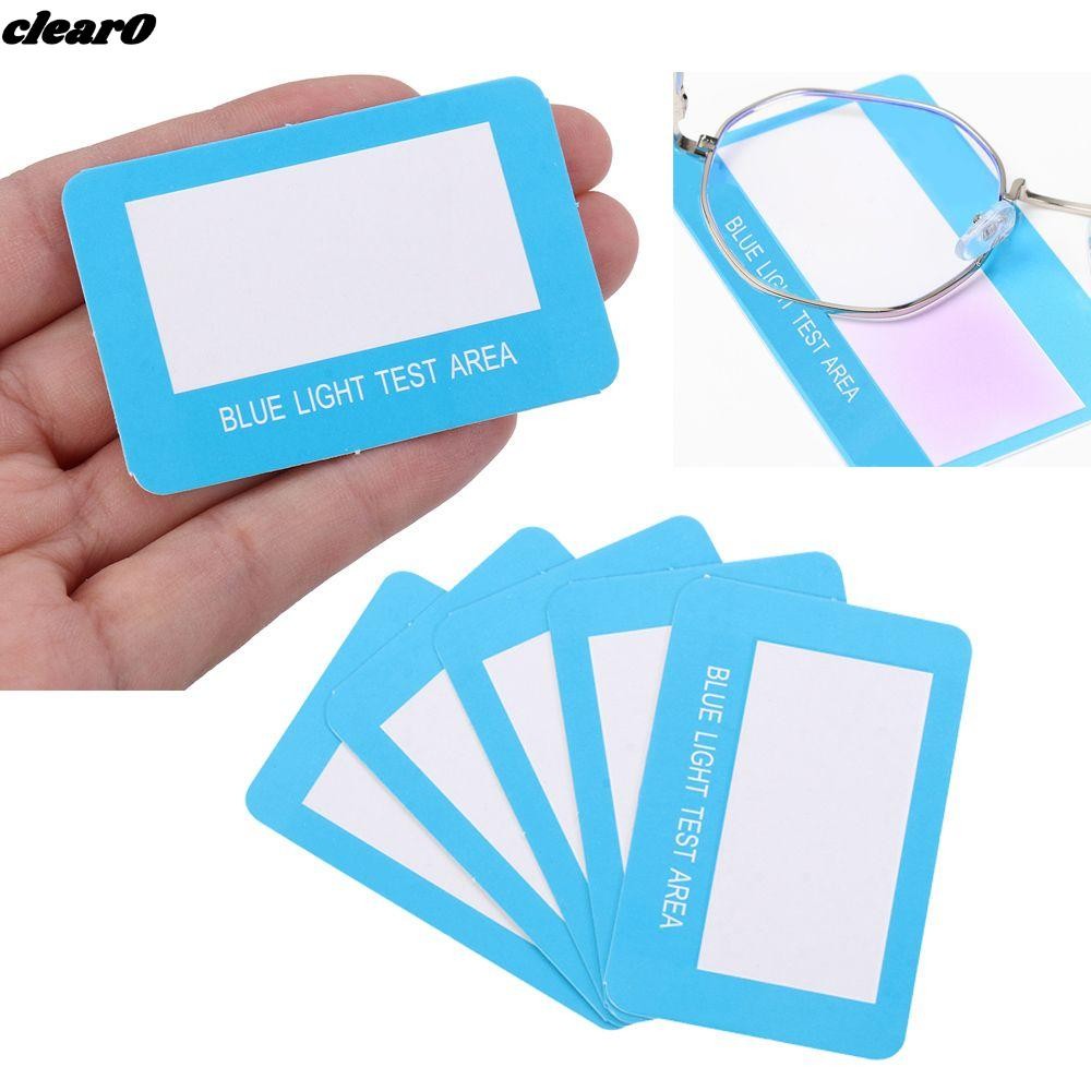 Clear0 5 ชิ้น/เซ็ต Anti-Blue Light Test Card ทนทาน Blue Light Card เครื่องกําเนิดไฟฟ้า UV Test