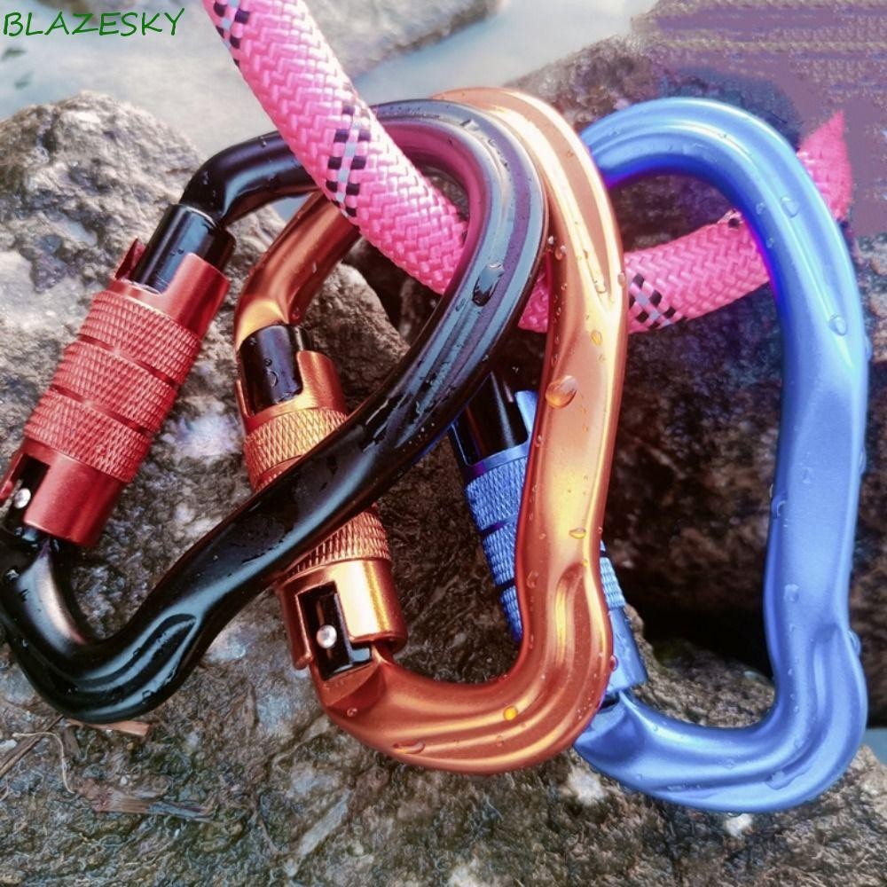 Blazesky Safety Auto Lock Buckle, 7075 Aviation Aluminium 23KN Professional Carabiner, Snap Clip Protect Rappelling Electroposeris กีฬากลางแจ้งกระเป๋าเป้สะพายหลังหัวเข็มขัด