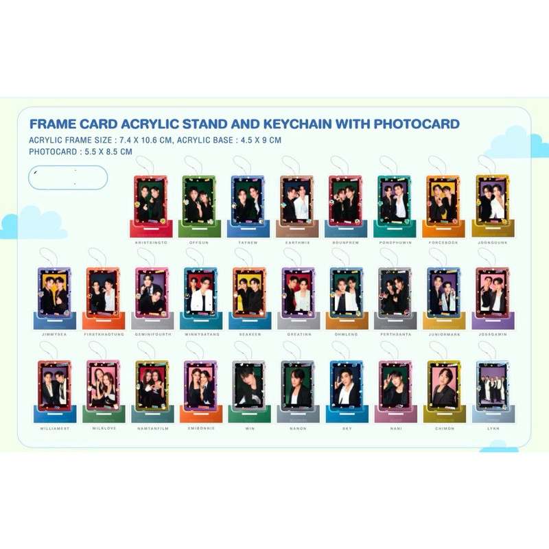 (Pre order) Frame card acrylic stand and keychain with photocard