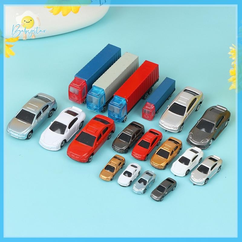 [InthehotT] 1:100-200 Dollhouse Miniature Car Truck Container Model Car Doll Decor [ใหม่]