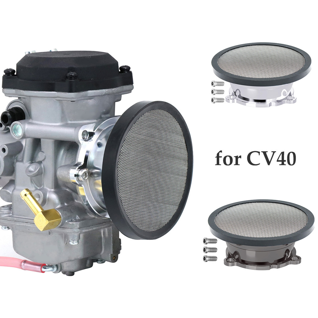 for CV40 Carburetor Air Filter Intake CNC Aluminium Alloy Reusable Velocity Stack Replacement