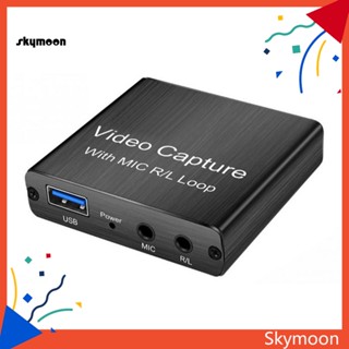 Skym* การ์ดบันทึกเสียงวิดีโอเกม USB 30 HDMI 1080P พร้อมไมโครโฟน สําหรับบ้าน ออฟฟิศ