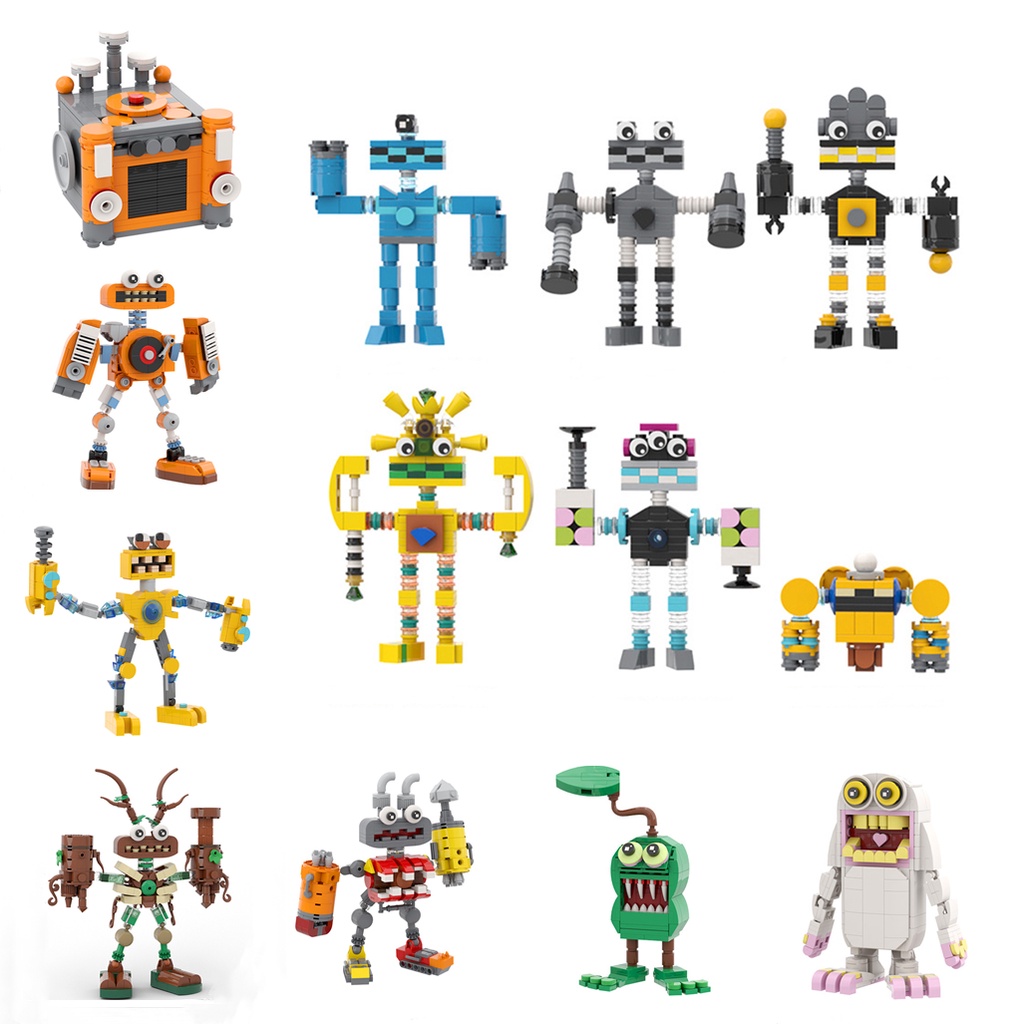 577 ชิ้น My Singing Monster Furcorn Noggin Game Building Blocks ของเล่น Wubbox หุ่นยนต์ โมเดล ของเล่