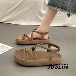 JUSLIN   รองเท้าแตะผู้หญิง ส้นแบน ใส่สบาย สไตล์เกาหลี รองเท้าแฟชั่น 2023 ใหม่  Comfortable Unique ins Chic D22E03T 37Z230910