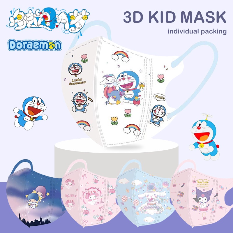 หน้ากาก ลายการ์ตูนโดราเอมอน 3D 50 ชิ้น สําหรับเด็ก 3D