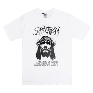 เสื้อยืด ลาย Kaos Baju Band Suffocation &amp; Jessus wept