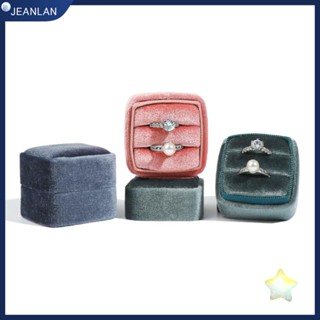 Jeanlan กล่องเก็บแหวนหมั้น กํามะหยี่ คุณภาพสูง พร้อมฝาปิด ถอดออกได้