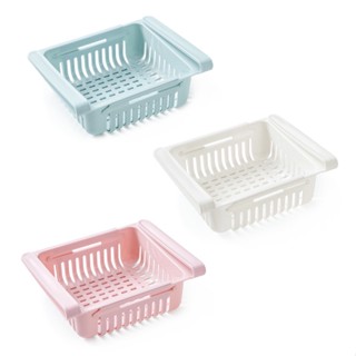 Spot second delivery# refrigerator storage basket refrigerator telescopic refrigerator storage box drawer-type storage rack storage fresh-keeping box freezer box storage 8cc