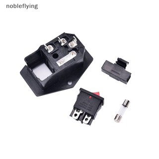 Nf 3Pin iec320 c14 โมดูลปลั๊กฟิวส์สวิตช์ซ็อกเก็ตพาวเวอร์ ตัวผู้ 10A 250V nobleflying