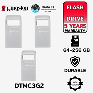 COINSคืน15%⚡FB9JMZV6⚡ KINGSTON DATATRAVELER MICRO DTMC3G2/64GB/128GB/256GB FLASH DRIVE รับประกัน 5ปี