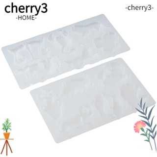 Cherry3 แม่พิมพ์ซิลิโคนเรซิ่น รูปสัตว์ 12 กลุ่มดาว สําหรับทําจี้ต่างหู 2 ชิ้น