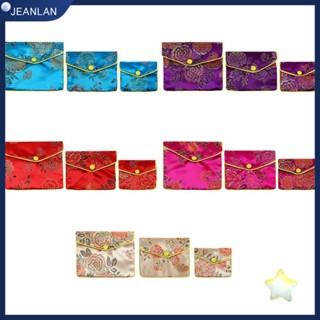 Jeanlan กระเป๋าผ้ายีน ปักลาย แฮนด์เมด แบบพกพา