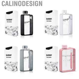 Calinodesign Sports Flat Water Bottle Portable Travel Flask Outdoor Fitness