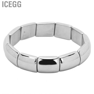 Icegg Terahertz Bracelet Rectangle Beads Stretch Bangle Woman Men Gift ACM