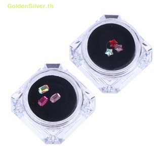 Goldensilver เครื่องประดับฟันปลอม อะคริลิค คริสตัล เพชร 3 ชิ้น ต่อกล่อง