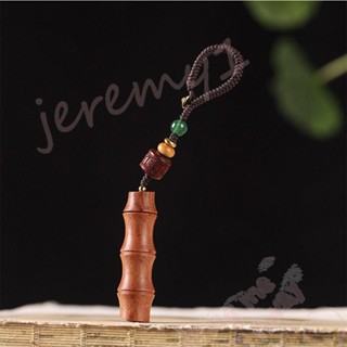 Jeremy1 พวงกุญแจไม้ จี้ไม้ไผ่น่ารัก เหมาะกับของขวัญวันครบรอบ สําหรับแขวนตกแต่งรถยนต์