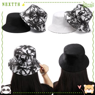 Nextth หมวกบักเก็ต ผ้าแคนวาส สองด้าน กันแดด พับได้ แฟชั่นฤดูร้อน