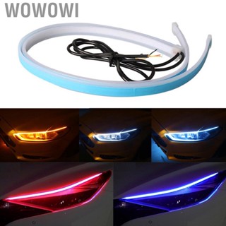 Wowowi Car Headlight Strip Light 60cm Dual Color Running Turn Signal  Tube